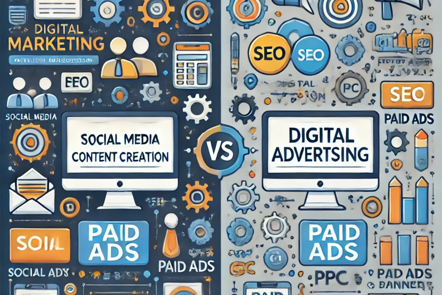 Difference between digital marketing and digital advertising