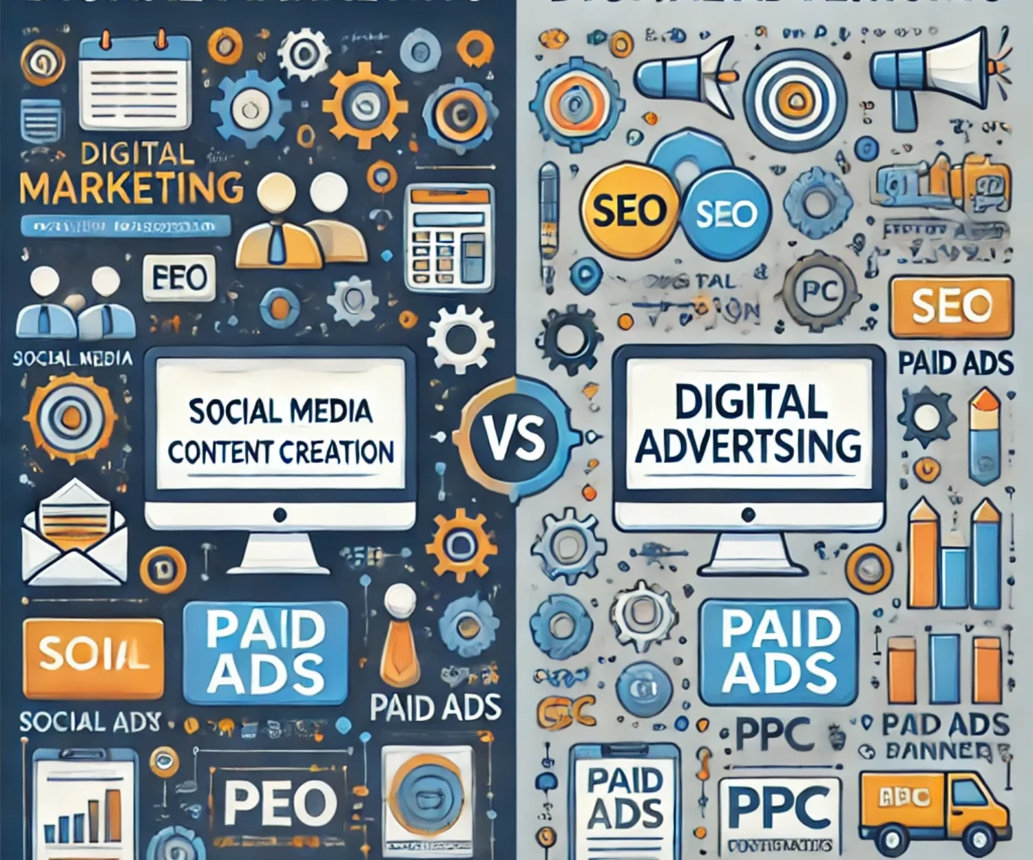 Difference between digital marketing and digital advertising